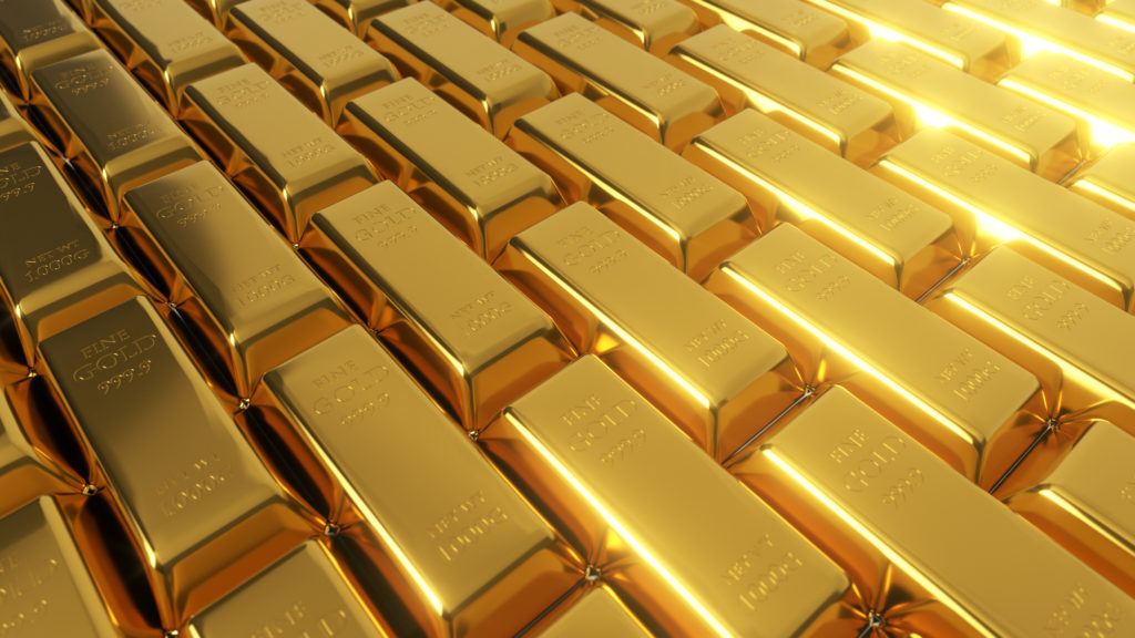 Gold Bars All Lined Up
